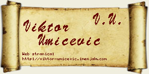 Viktor Umićević vizit kartica
